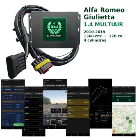 Boîtier éthanol E85 WiFi pour Alfa Romeo Giulietta 1.4 MULTIAIR (2010-2019) — 4 cylindres