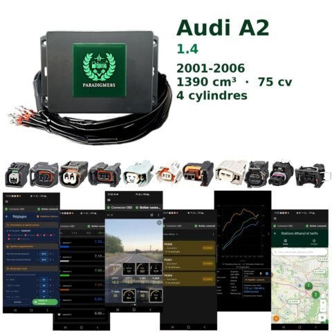 Boîtier éthanol E85 WiFi pour Audi A2 1.4 (2001-2006) — 4 cylindres