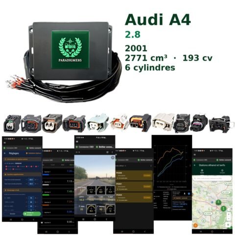 Boîtier éthanol E85 WiFi pour Audi A4 2.8 (2001) — 6 cylindres