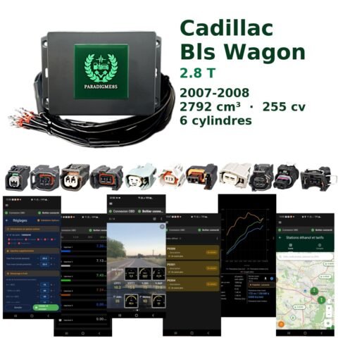 Boîtier éthanol E85 WiFi pour Cadillac Bls Wagon 2.8 T (2007-2008) — 6 cylindres