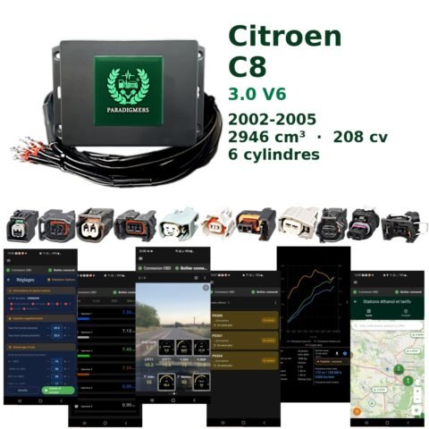 Boîtier éthanol E85 WiFi pour Citroen C8 3.0 V6 (2002-2005) — 6 cylindres