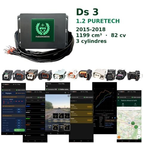 Boîtier éthanol E85 WiFi pour Ds 3 1.2 PURETECH (2015-2018) — 3 cylindres
