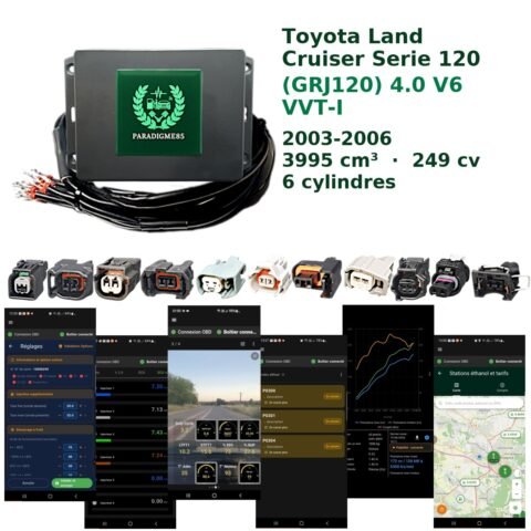 Boîtier éthanol E85 WiFi pour Toyota Land Cruiser Serie 120 (GRJ120) 4.0 V6 VVT-I (2003-2006) — 6 cylindres