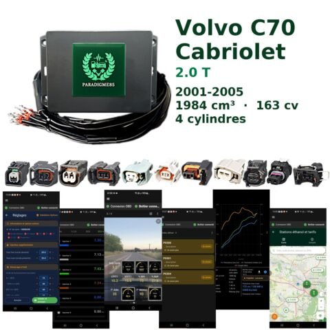 Boîtier éthanol E85 WiFi pour Volvo C70 Cabriolet 2.0 T (2001-2005) — 4 cylindres