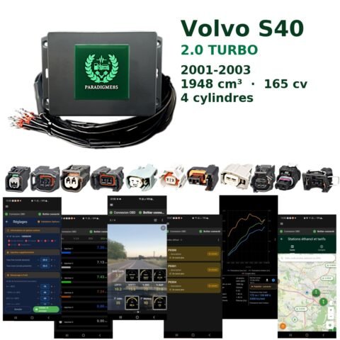 Boîtier éthanol E85 WiFi pour Volvo S40 2.0 TURBO (2001-2003) — 4 cylindres