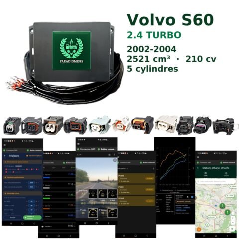 Boîtier éthanol E85 WiFi pour Volvo S60 2.4 TURBO (2002-2004) — 5 cylindres
