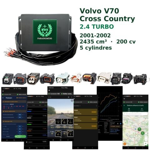 Boîtier éthanol E85 WiFi pour Volvo V70 Cross Country 2.4 TURBO (2001-2002) — 5 cylindres